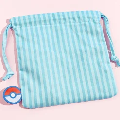 Pokemon Striped Drawstring Pouch - Piplup