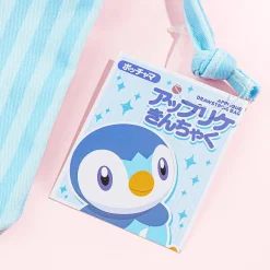 Pokemon Striped Drawstring Pouch - Piplup