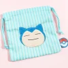 Pokemon Striped Drawstring Pouch - Snorlax