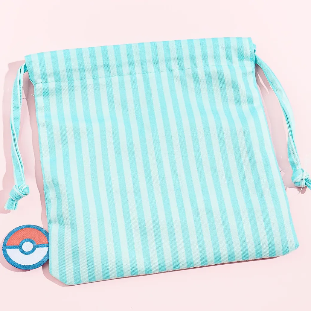 Pokemon Striped Drawstring Pouch - Snorlax
