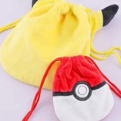 Pokémon Plush Drawstring Pouch Set - Pikachu & Pokéball