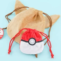 Pokémon Plush Drawstring Pouch Set - Eevee & Pokéball