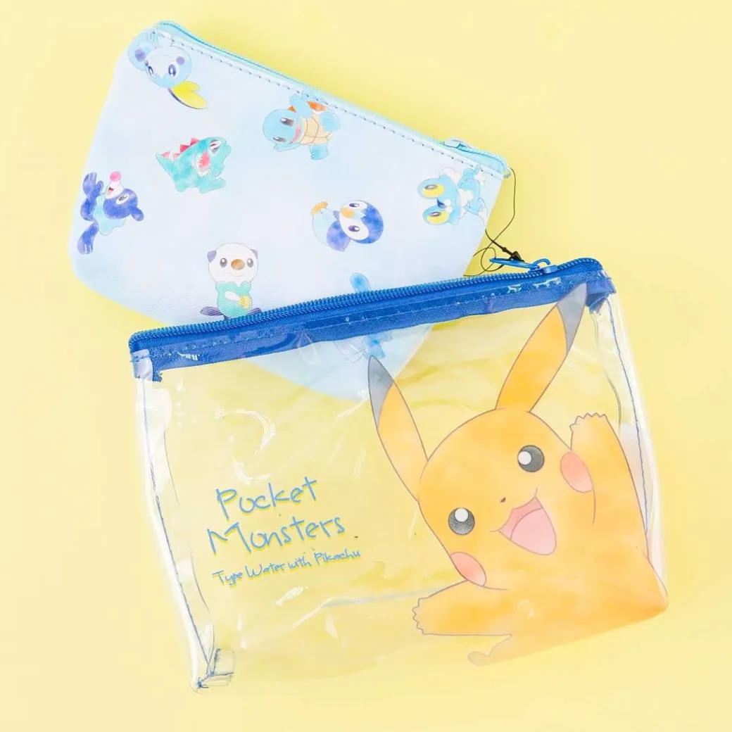 Pokémon Water Type With Pikachu Pouch Set