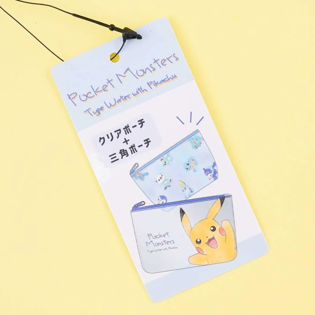 Pokémon Water Type With Pikachu Pouch Set
