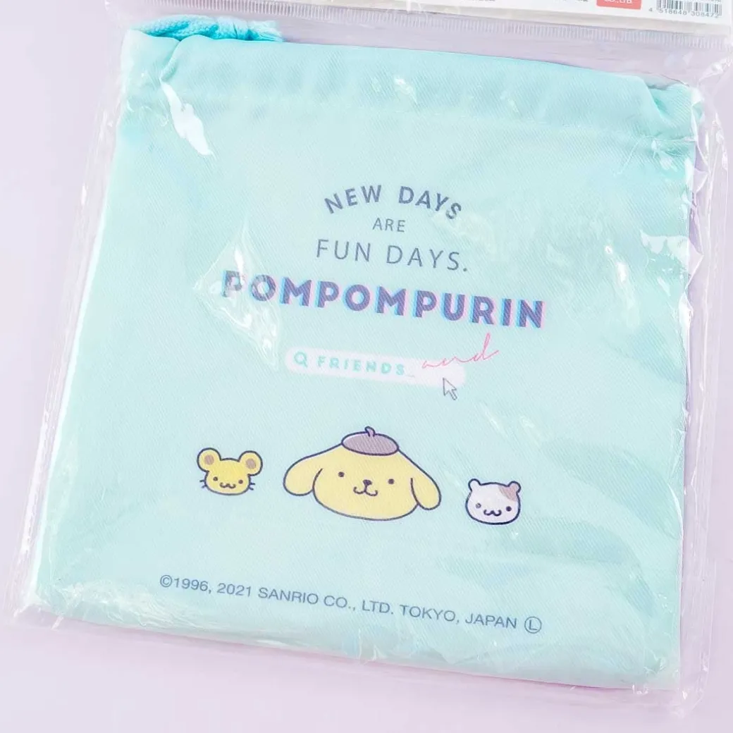 Pompompurin & Muffin Cereal Fun Drawstring Bag
