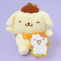 Pompompurin & Muffin Plush Charm With Acrylic Badge