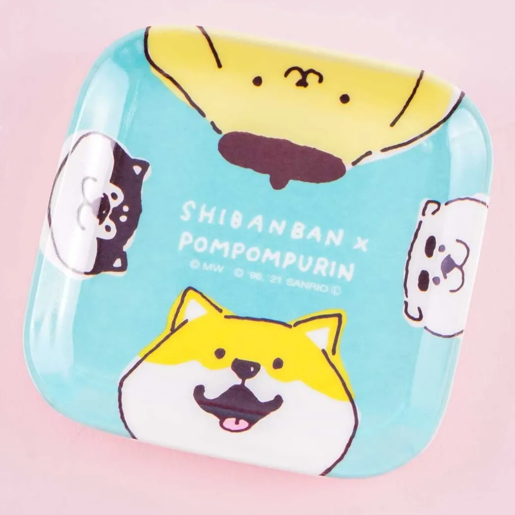 Pompompurin & Shibanban Peeking Mini Plate