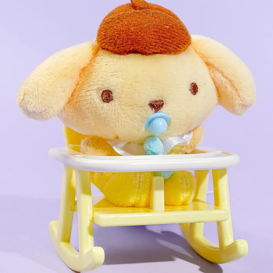 Pompompurin Baby Plushie Charm With Rocking Chair