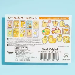 Pompompurin Cafe Sticker Set With Case