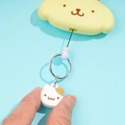 Pompompurin Cheeky Face Reel Keychain