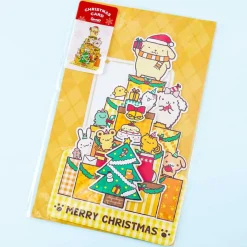 Pompompurin Christmas Tree Card