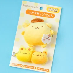 Pompompurin Chubby Plushie Hair Clip Set