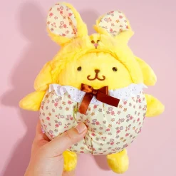 Pompompurin Flower Bunny Smiling Plushie - Medium