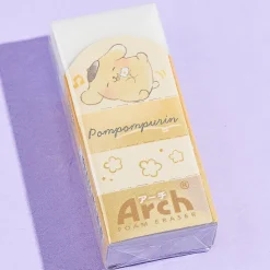 Pompompurin Flower Time Arch Foam Eraser