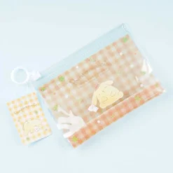 Pompompurin Flowery Clear Slider Pouch