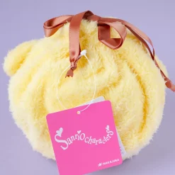 Pompompurin Fluffy Face Drawstring Pouch