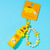 Pompompurin Keychain With Beaded Bracelet