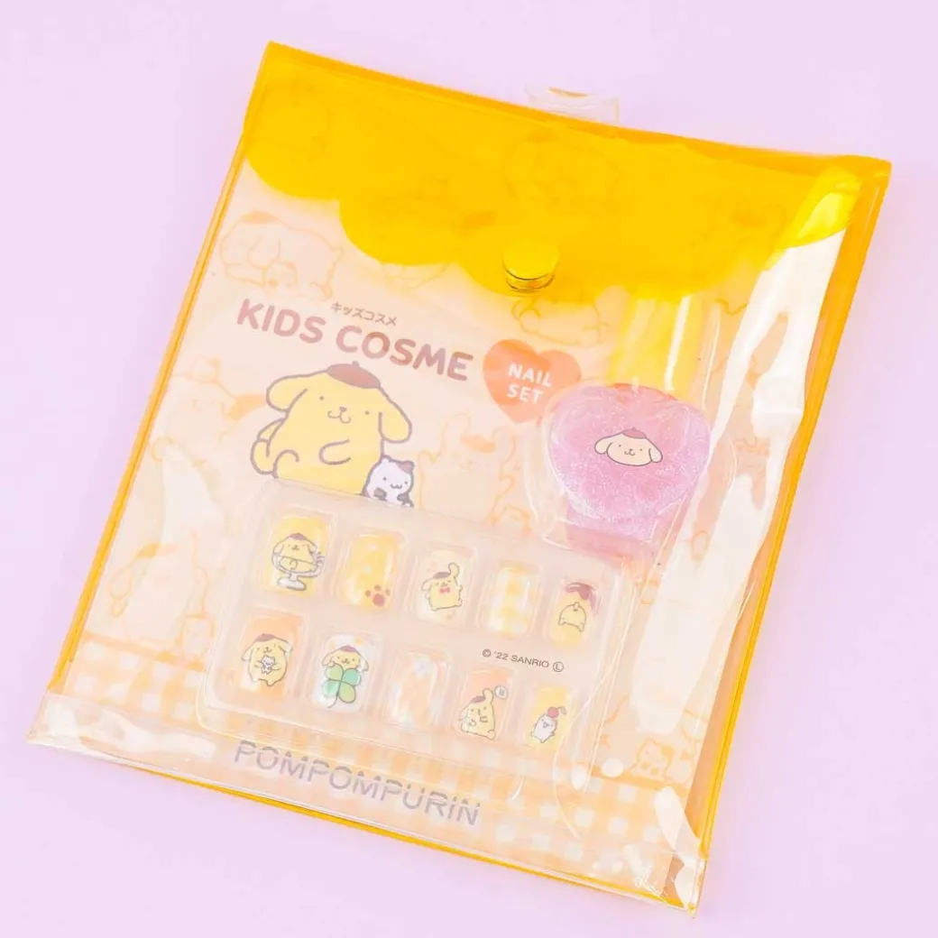 Pompompurin Nail Tips & Nail Polish Set