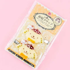 Pompompurin No-Trace Bangs Jewel Hair Clips