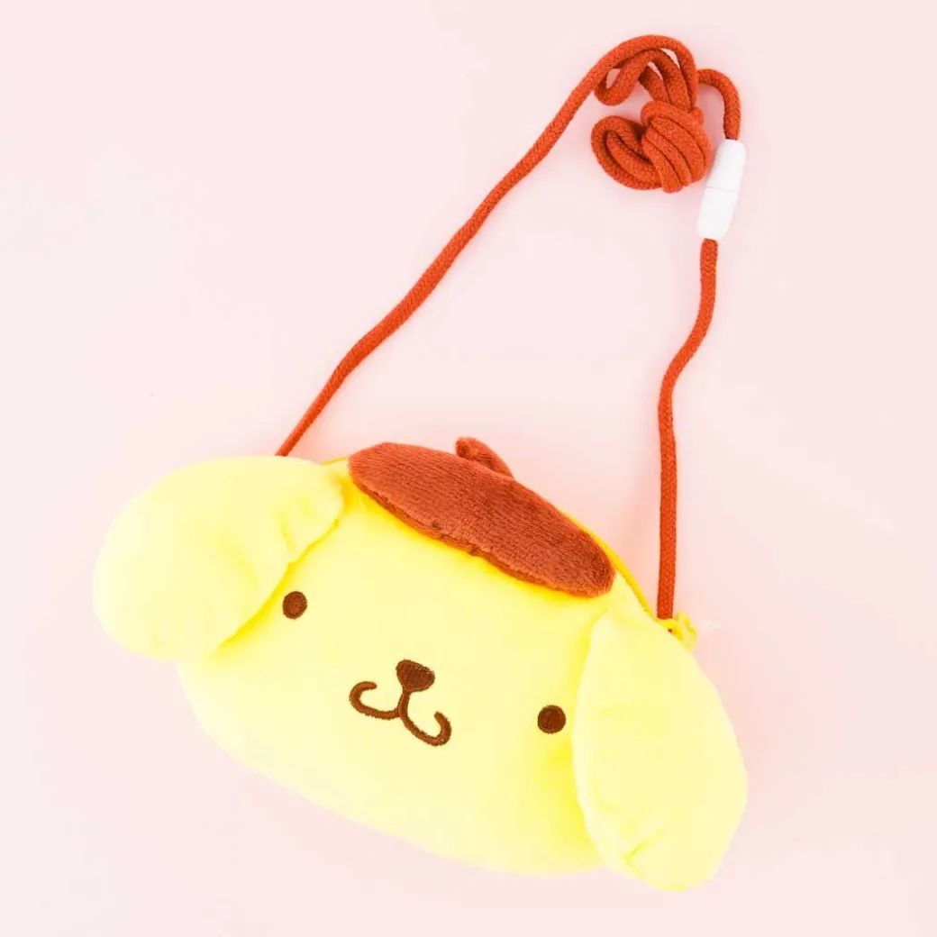 Pompompurin Soft Face Pouch With Neck Strap
