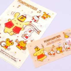 Pompompurin 25th Anniversary A4 File Folder + Face Mask Case