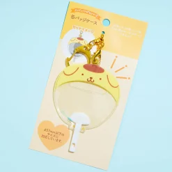Pompompurin Uchiwa Fan Can Badge Case