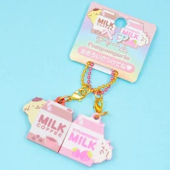 Pompompurin x Macaron Milk Charm Set