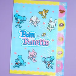 Pomponette Glittery Multi-Pocket Clear File