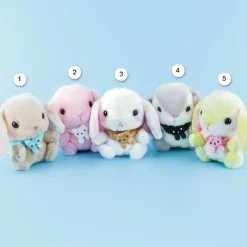 Pote Usa Loppy With Bear Scarf Plushie - Medium