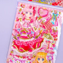 Princess Dress Up Puffy Sticker Set - Berry Rouge