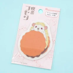 Retro Cafe Coffee Sticky Notes - Biscuit Hedgehog