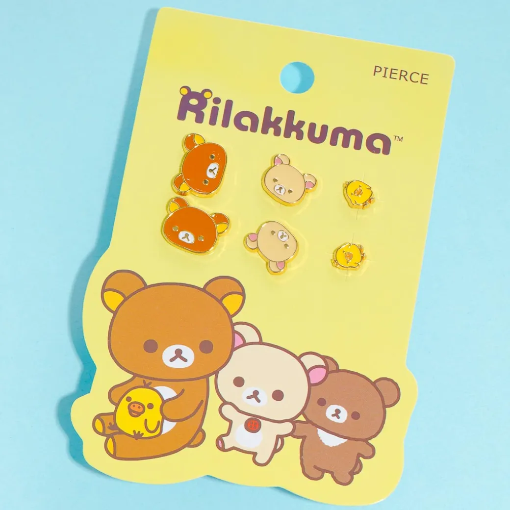 Rilakkuma & Friends Earrings Set - 6 pcs