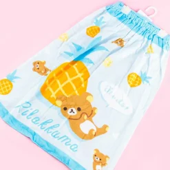 Rilakkuma & Pineapples Wrap Towel With Buttons