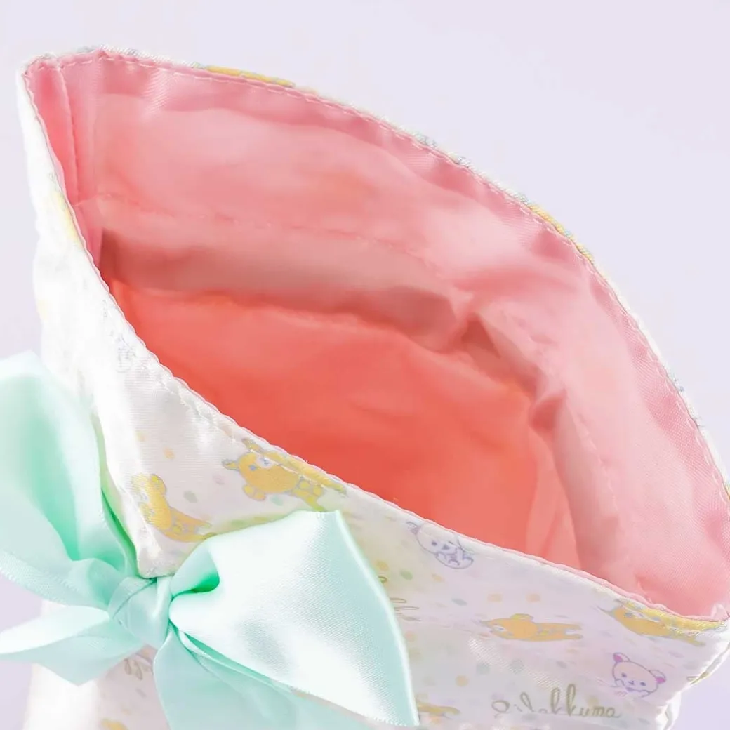 Rilakkuma and Korilakkuma Fluffy Dream Drawstring Pouch