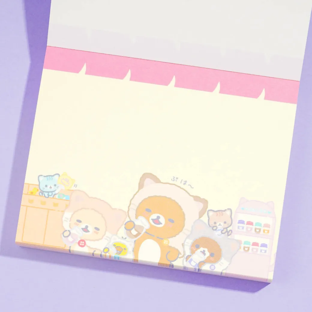 Rilakkuma Cat Bathhouse Mini Memo Pad
