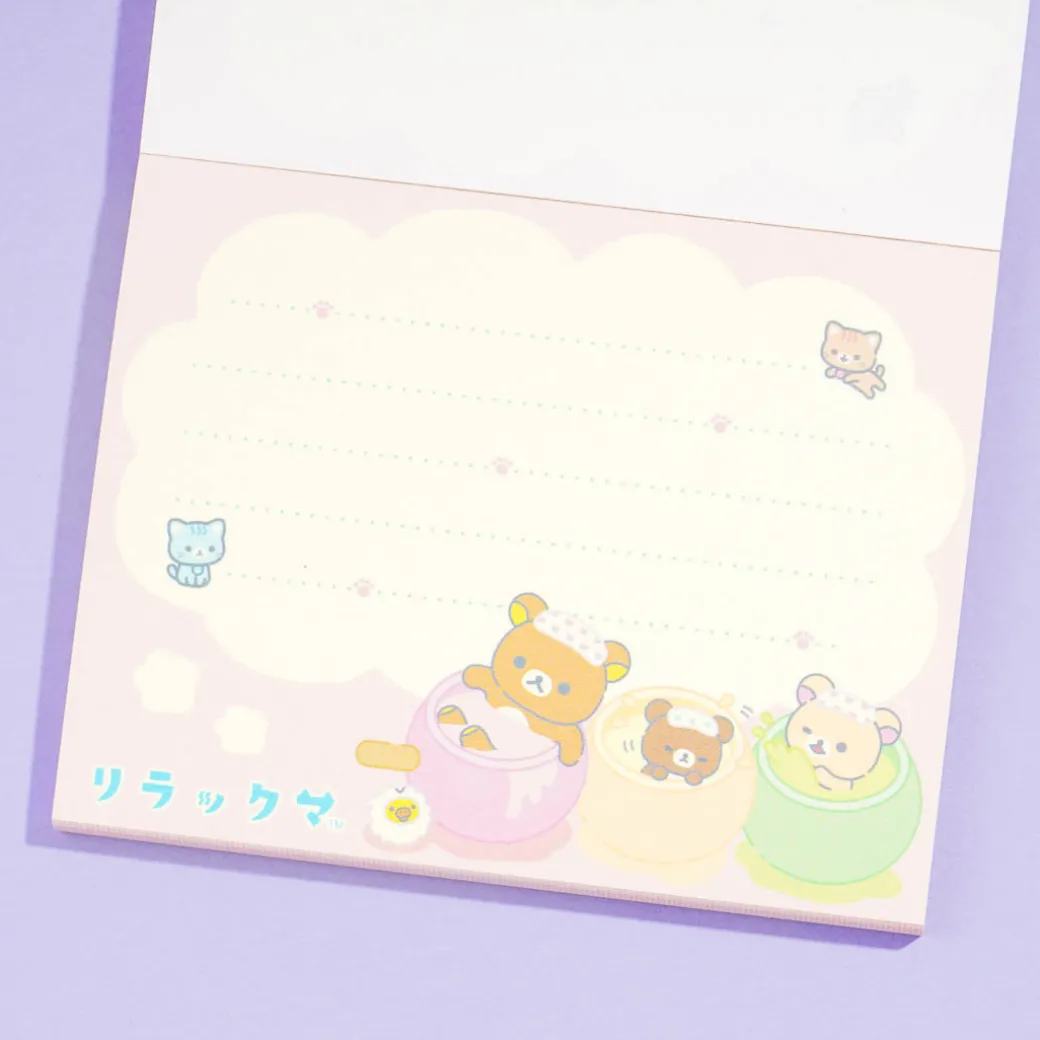Rilakkuma Cat Bathhouse Mini Memo Pad