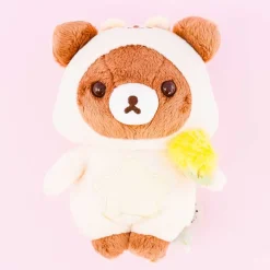 Rilakkuma Dandelion & Hamsters Plushie - Chairoikoguma / Medium
