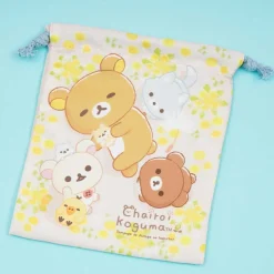 Rilakkuma Flowery Nap Time Drawstring Pouch