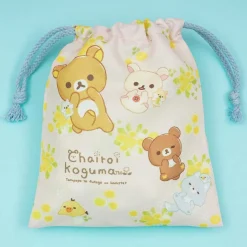 Rilakkuma Flowery Nap Time Drawstring Pouch
