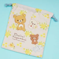 Rilakkuma Flowery Nap Time Drawstring Pouch