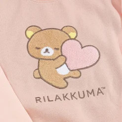 Rilakkuma Heart Hug Sweatshirt - Pink Beige / Large
