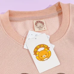 Rilakkuma Heart Hug Sweatshirt - Pink Beige / Large