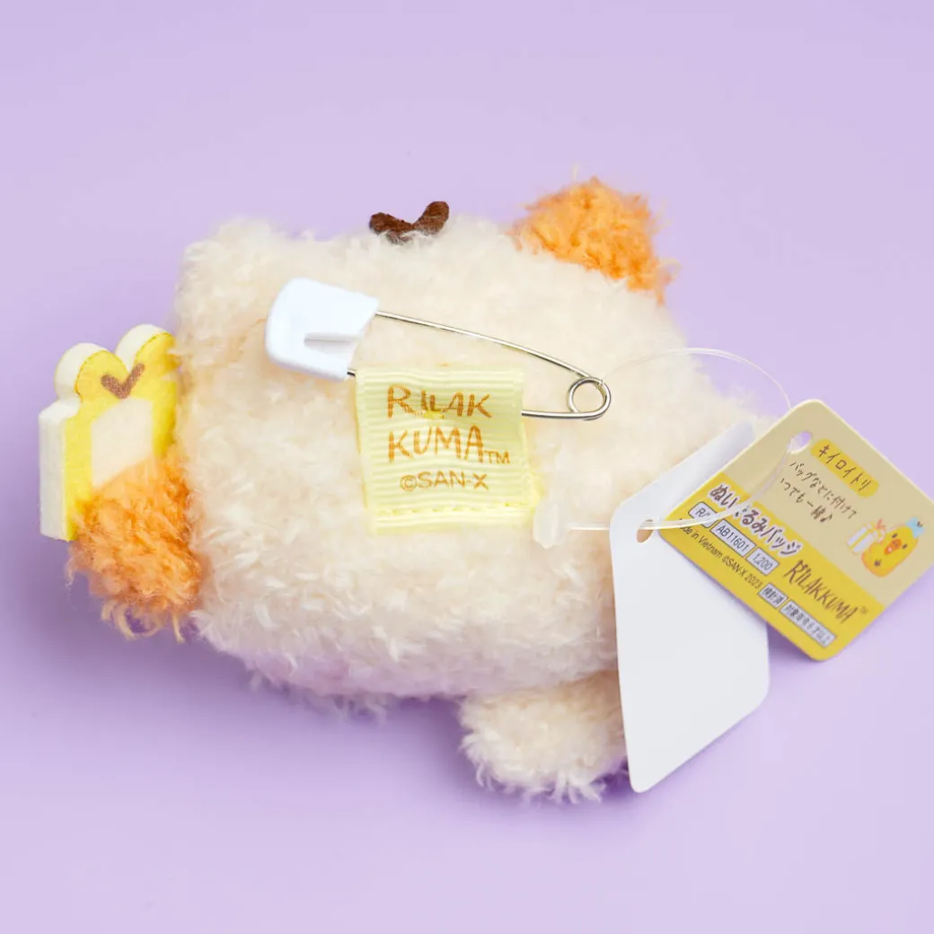 Rilakkuma Niko Niko Badge Plushie - Kiiroitori / Mini