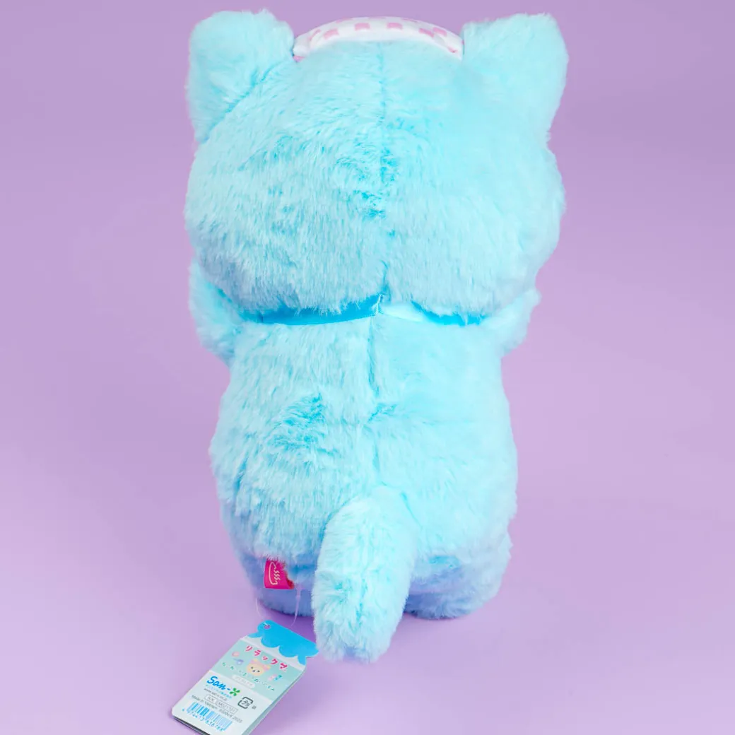 Rilakkuma Relaxing Cat Plushie - Korilakkuma / Medium