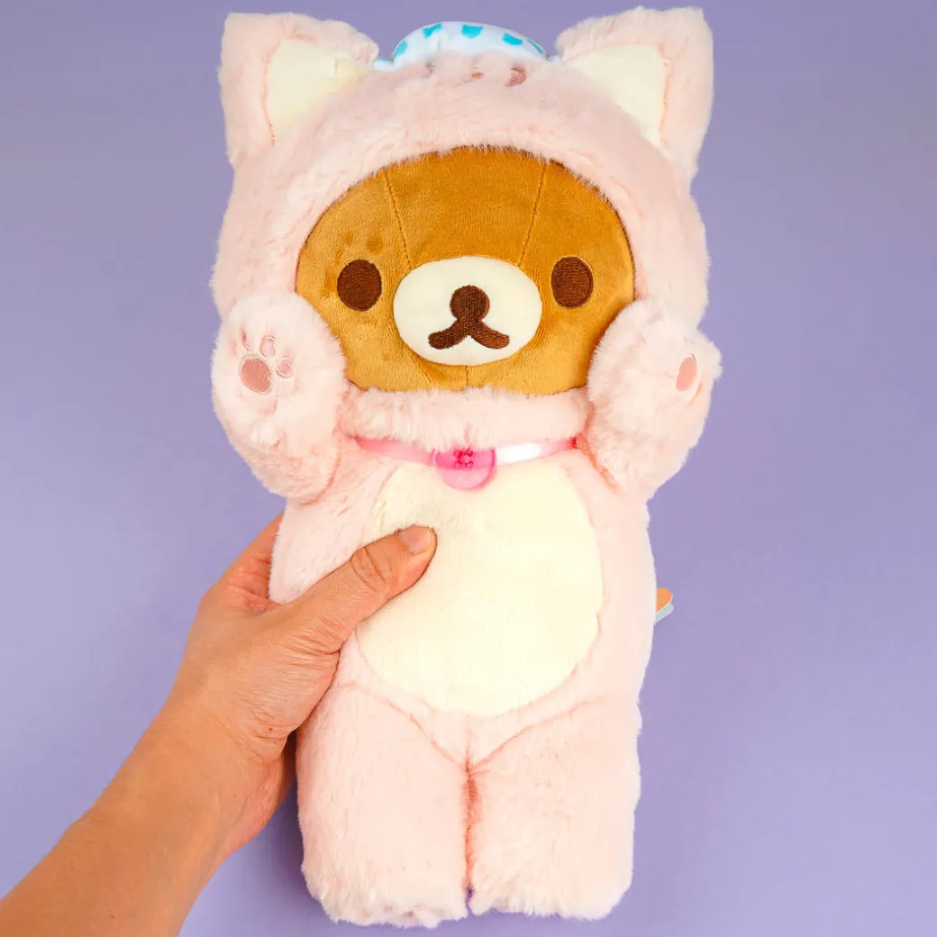 Rilakkuma Relaxing Cat Plushie - Medium