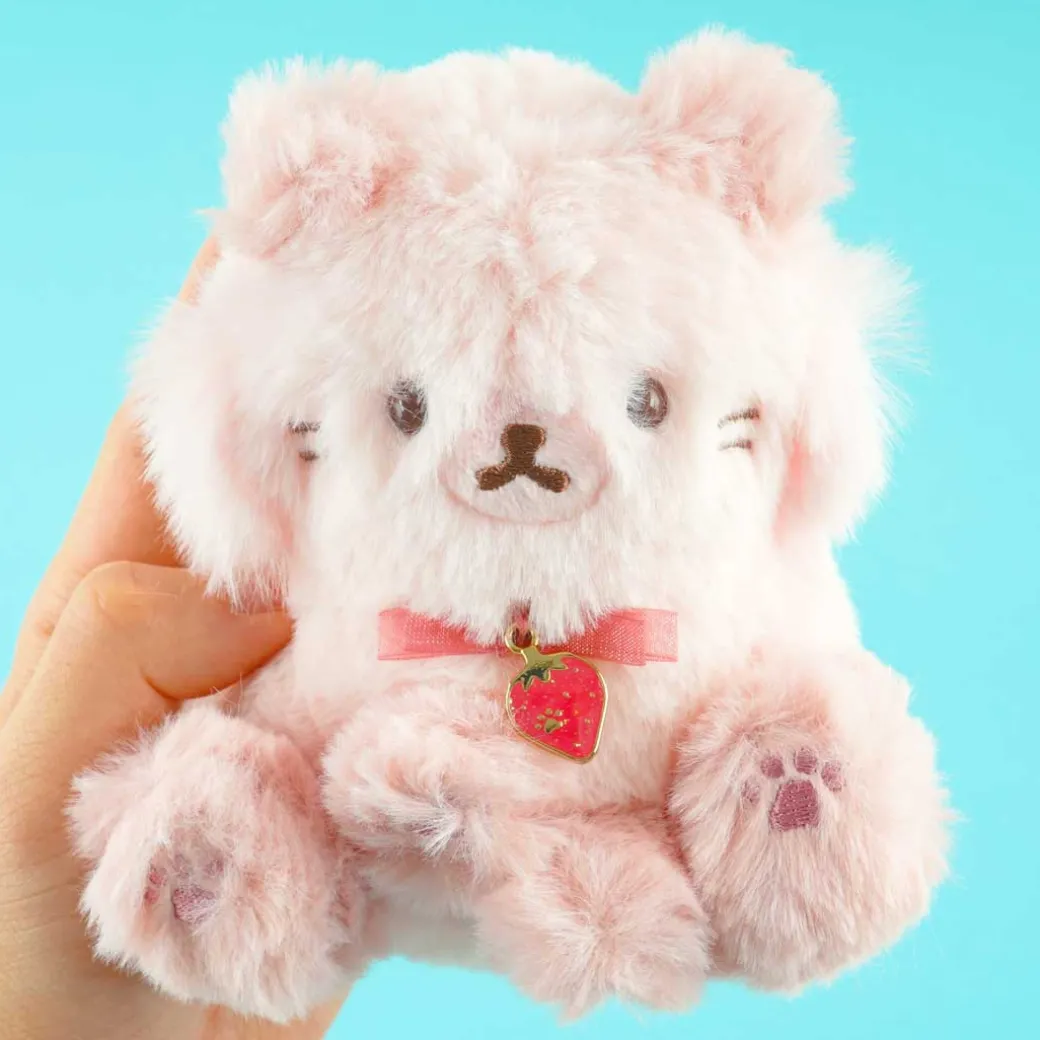 Rilakkuma Strawberry Cats Plushie - Korilakkuma / Medium