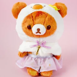 Rilakkuma Swan & Golden Flower Plushie - Chairoikoguma / Medium