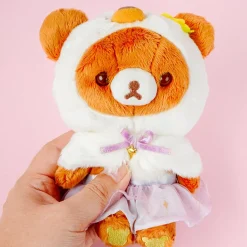 Rilakkuma Swan & Golden Flower Plushie - Chairoikoguma / Medium