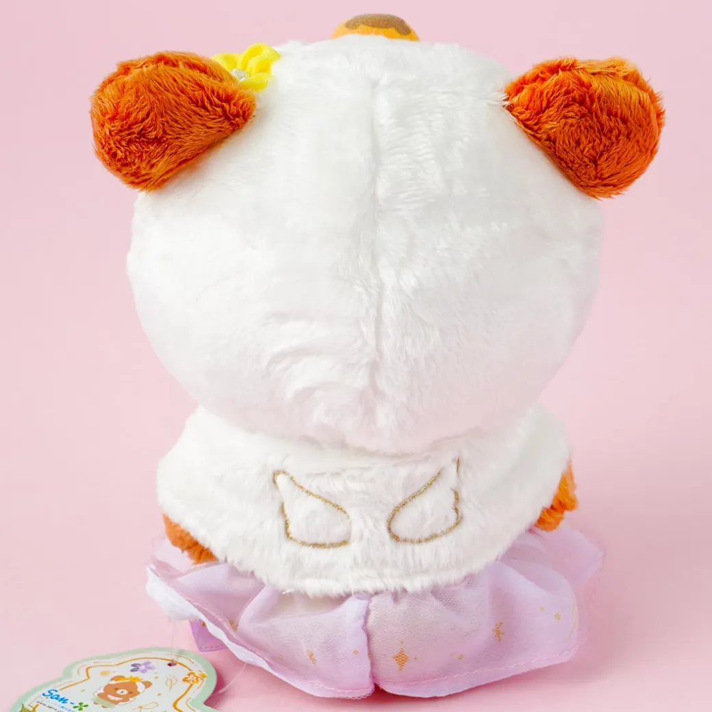 Rilakkuma Swan & Golden Flower Plushie - Chairoikoguma / Medium