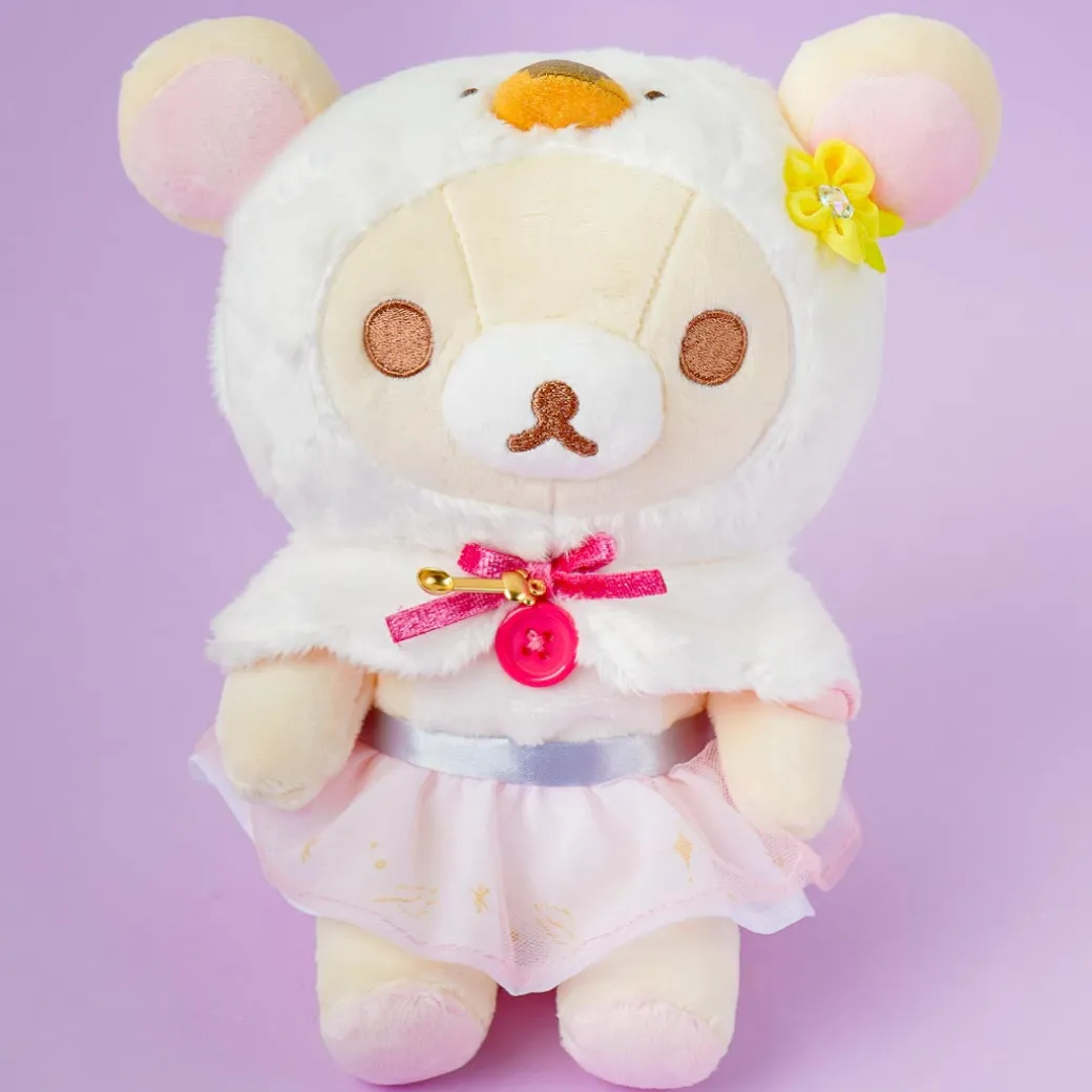 Rilakkuma Swan & Golden Flower Plushie - Korilakkuma / Medium